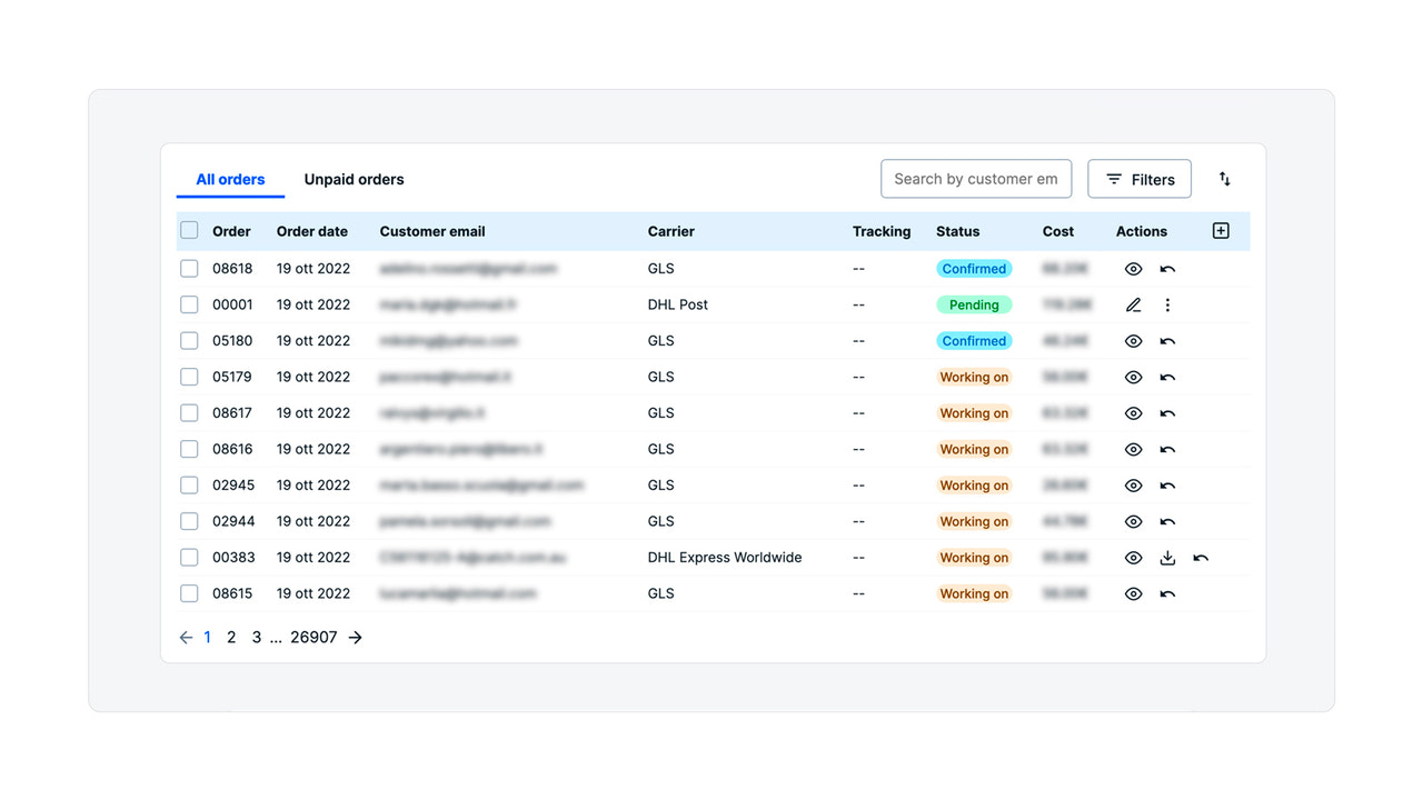 BDroppy-presentatiebeeld: orderverwerking
